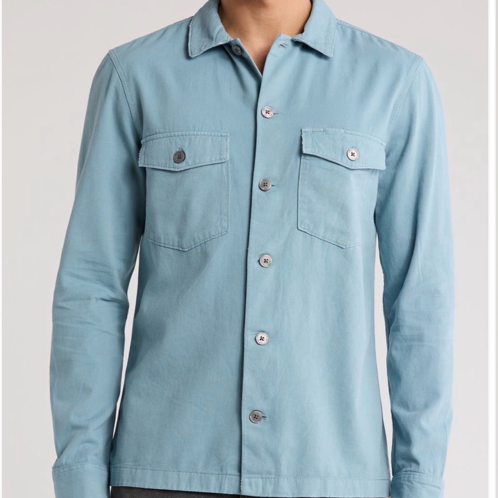 AllSaints Aerial Slim Fit Organic Cotton Shirt Jacket